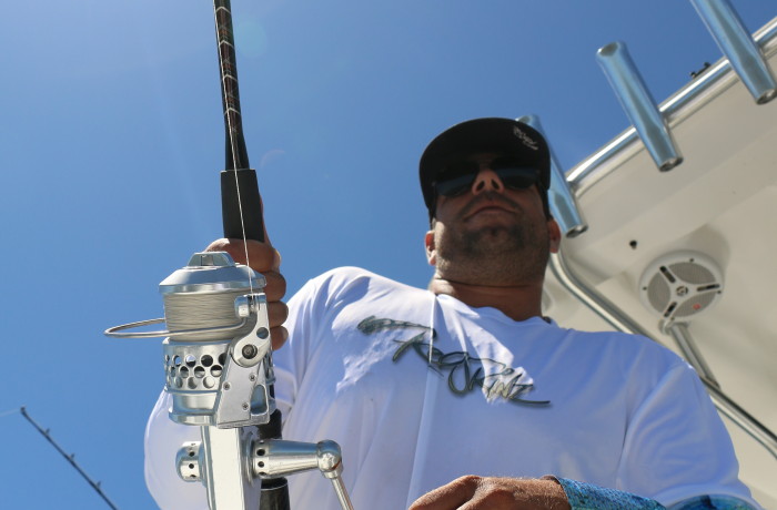 Chris of Reel Skins Fishing Apparel doing work with the Accurate